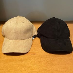 Altar’d State Velvet Hats (Black and Beige)
